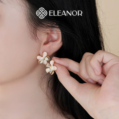 Bông tai nữ chuôi bạc 925 Eleanor Accessories hình bông hoa phụ kiện trang sức khuyên tai 10607