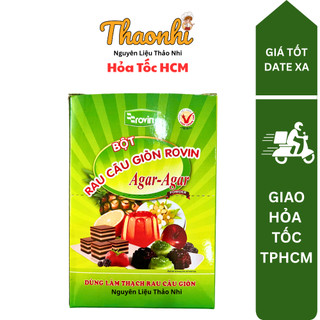 (Date T4-T5/2028) Hộp Bột Rau Câu Giòn Agar Agar Rovin
