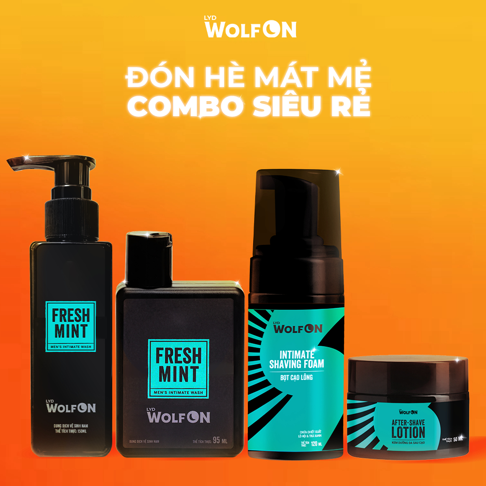 Combo Dung Dịch Vệ Sinh 150ml,95ml Và Bọt Cạo 120ml Kem Dưỡng 50ml Loli And The Wolf Siêu Mát Lạnh