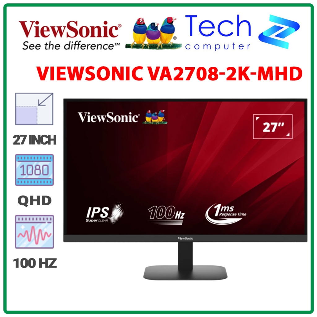 Màn Hình ViewSonic VA2708-2K-MHD 27 Inch 2K QHD IPS 100Hz 1ms Loa Chính Hãng