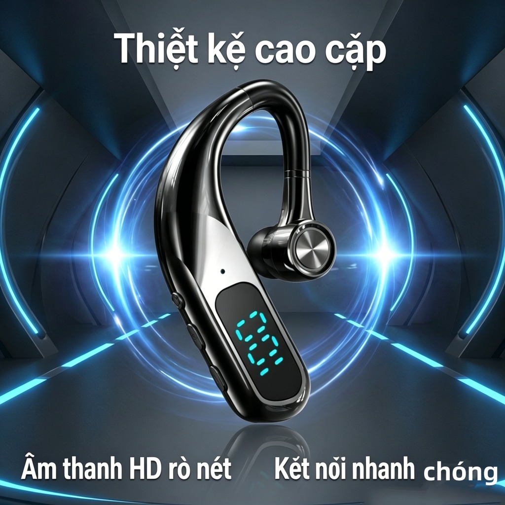 Tai nghe Bluetooth 6.0 không dây có micro, khử tiếng ồn, rảnh tay, tai nghe chống ồn dành cho lái xe
