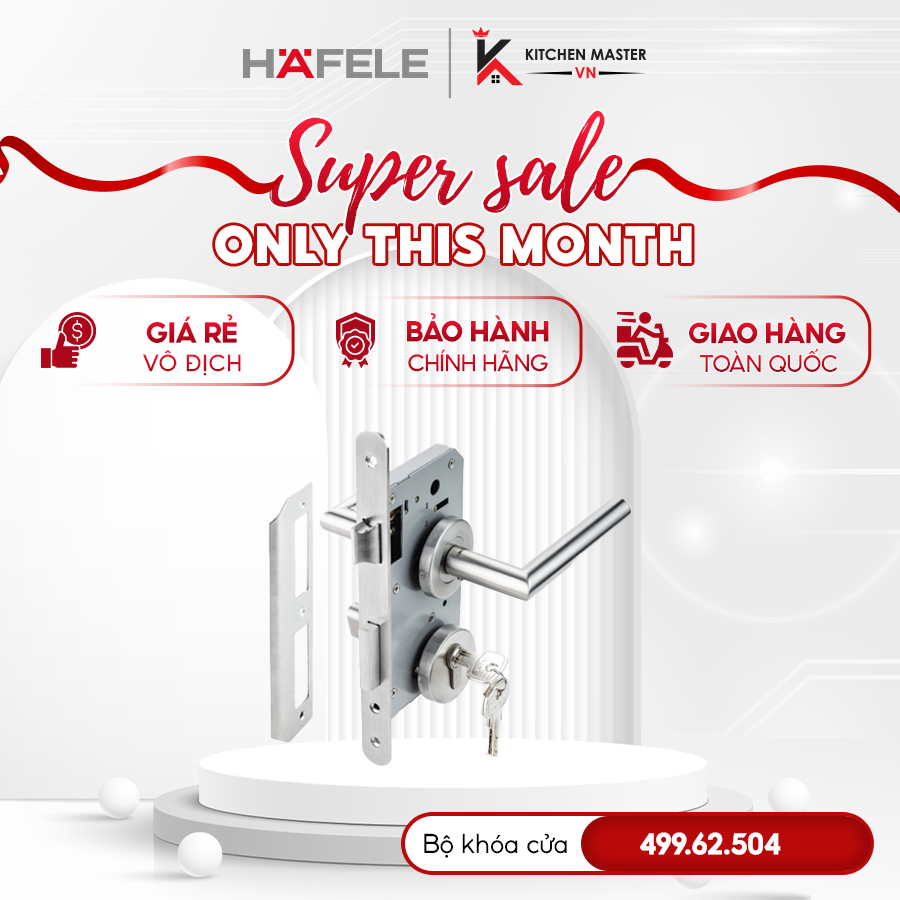 Bộ Khoá Cửa Tay Nắm Chụp DIY 499.62.504 Hafele
