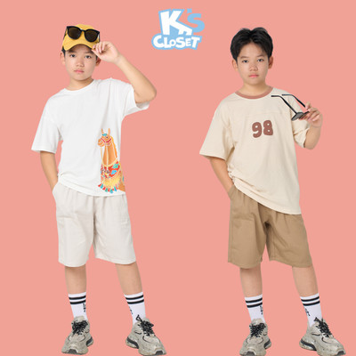 Quần Đùi Chất Liệu Kaki Mềm K'S CLOSET Dáng Ngang Gối Cho Bé Trai (2-14 tuổi) từ 11kg-65kg E030SIS
