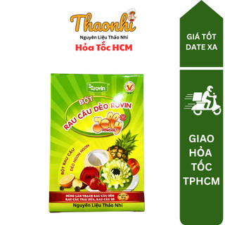 (Date T4-T5/2028) Hộp Bột Rau Câu Dẻo Jelly Rovin 12 Gói