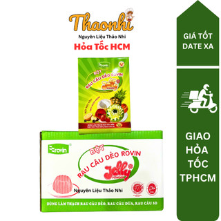 (Sỉ Date T5/2028) Thùng Bột Rau Câu Dẻo Jelly Rovin