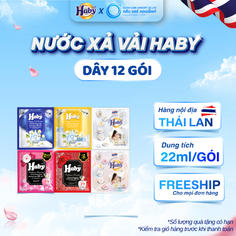 [QUÀ TẶNG KHÔNG BÁN]  Nước Xả Vải HABY Hương Nước Hoa / Caring Booster - Gói 20ml/22ml