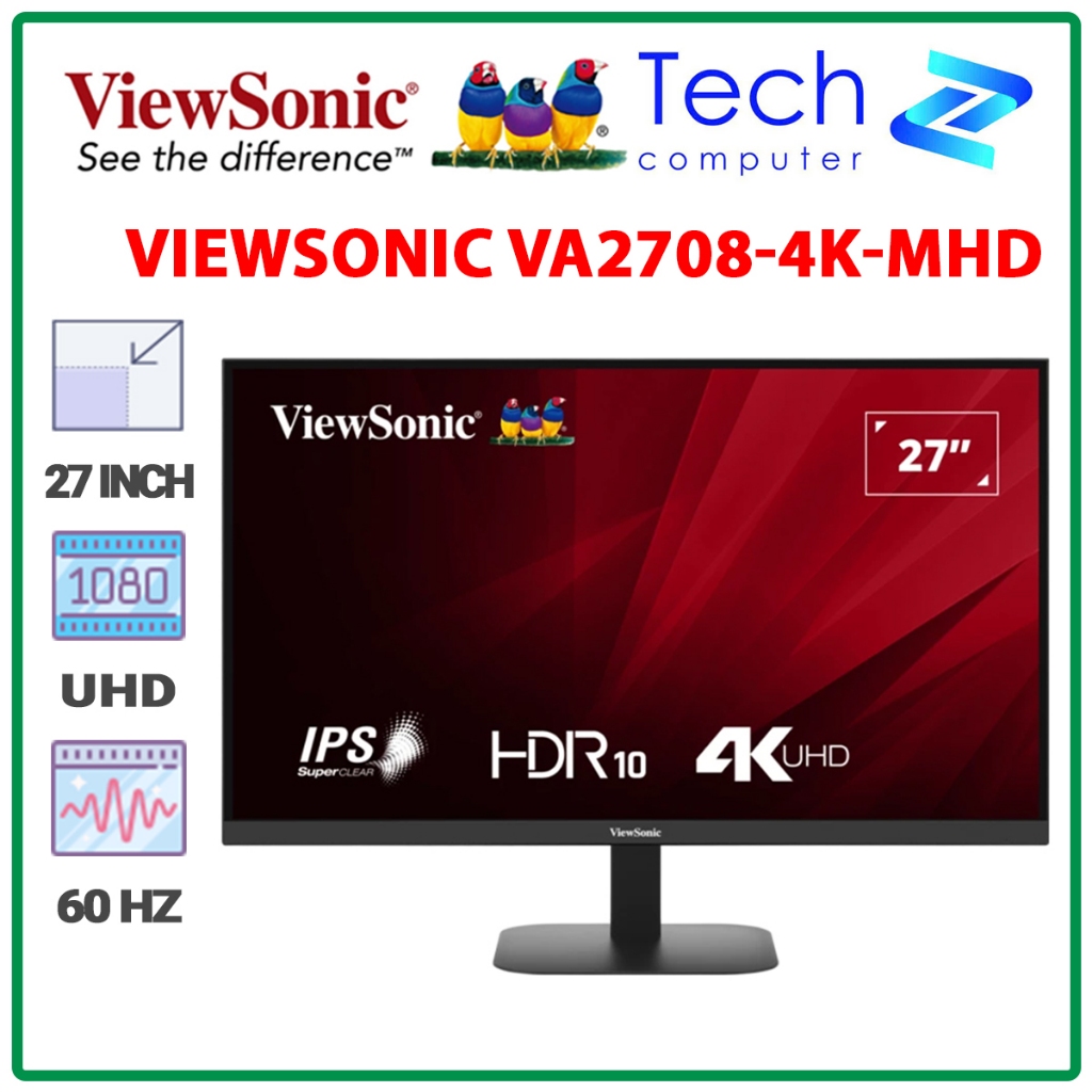 Màn Hình ViewSonic VA2708-4K-MHD 27 Inch 4K UHD IPS 60Hz 4ms Có Loa Chính Hãng