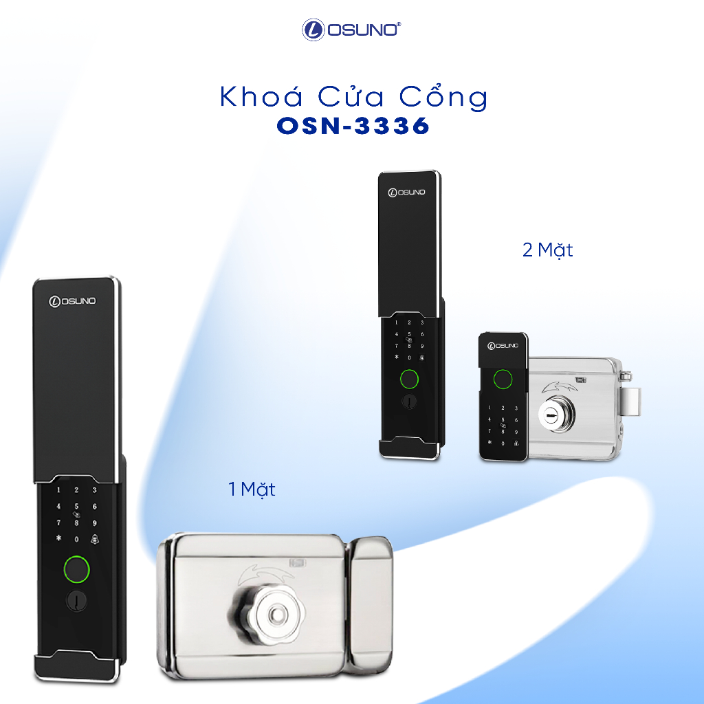Khoá cửa cổng OSUNO Nắp trượt_ kháng nước tuyệt đối |OSN-3336| Khoá cửa thông minh OSUNO