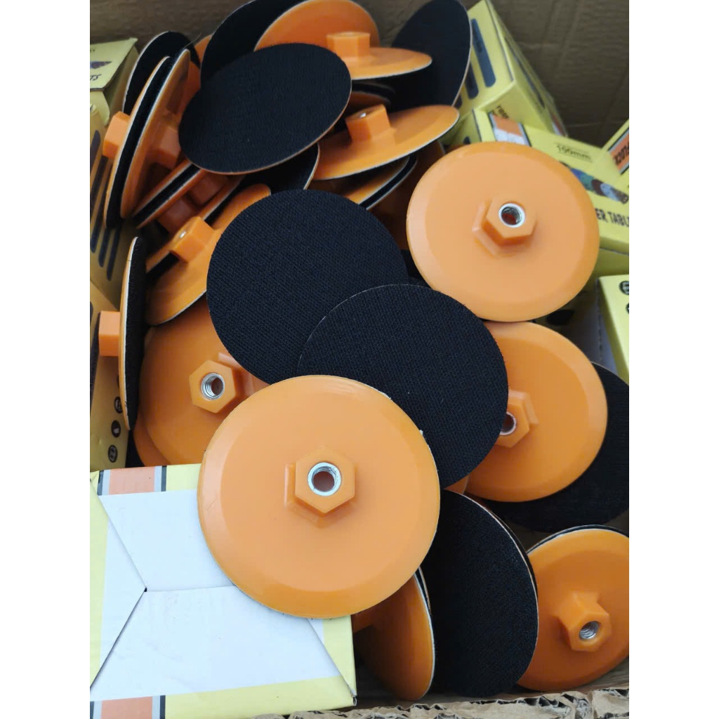 Đế chà nhám gỗ, đế nhựa dán giấy nhám, giấy nhám tròn P240, P320