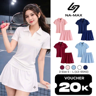 [VOUCHER GIẢM 20K] Set Áo Váy Thể Thao Nữ Namax, Đồ Thể Thao Nữ, Đồ Pickleball Nữ Có Quần Bảo Hộ-SET.01