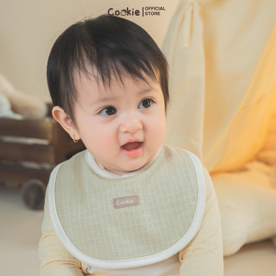 Khăn Yếm COOKIE ,Yếm Tròn Chất Cotton Babygrid Cho Bé Dưới 6 Tháng 2026