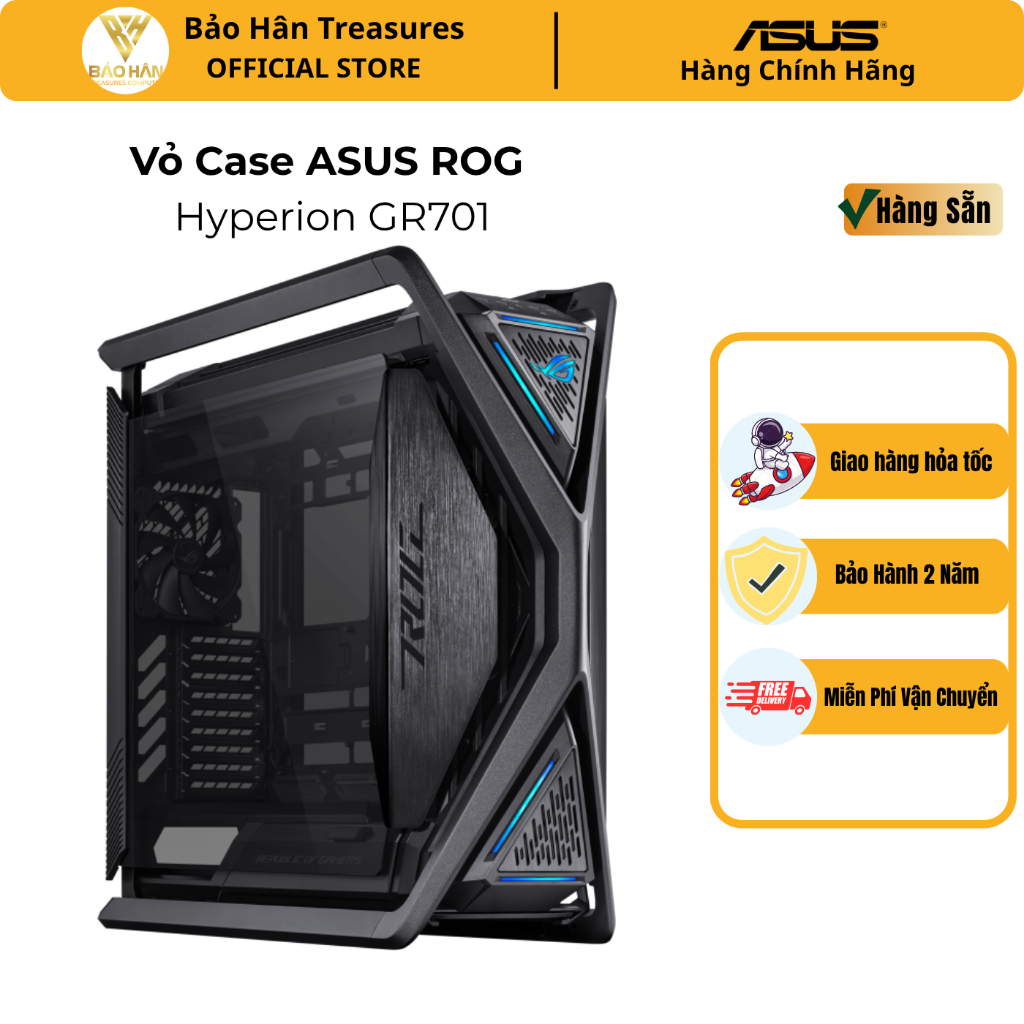 Vỏ Case Máy Tính ASUS ROG Hyperion GR701 ( Full Tower)- Hàng Chính Hãng