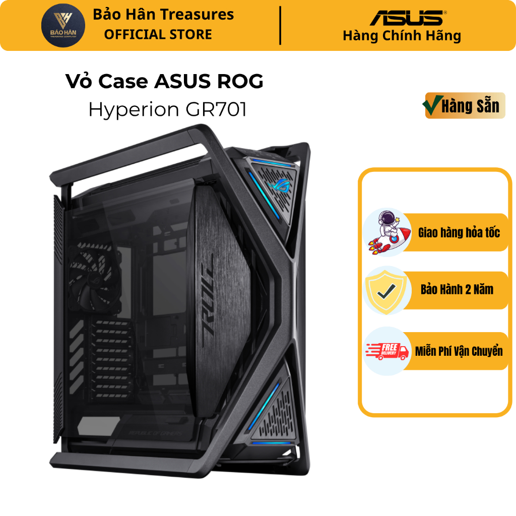 Vỏ Case ASUS ROG Hyperion GR701 / Black ( Full Tower) / SP006042 - Hàng Chính Hãng