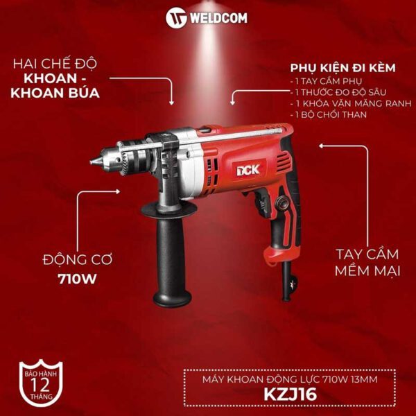 Máy khoan động lực 710W 13mm KZJ16 – DCK