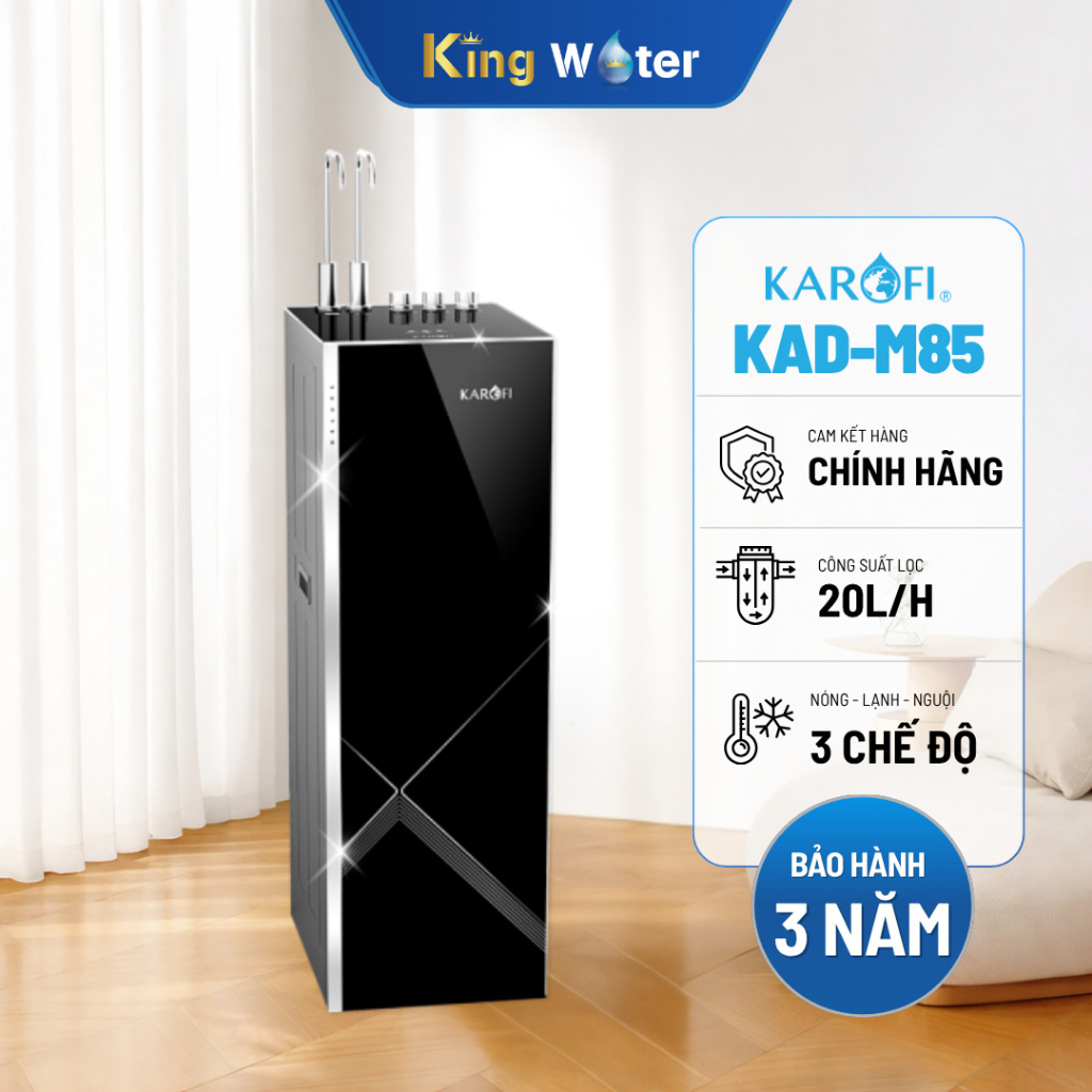 [GIÁ TẠI KHO] Máy Lọc Nước RO Nóng Lạnh KAROFI KAD-M85 | Máy Lọc Nước Tủ Đứng 12 Lõi, 3 Chế Độ Tiện 
