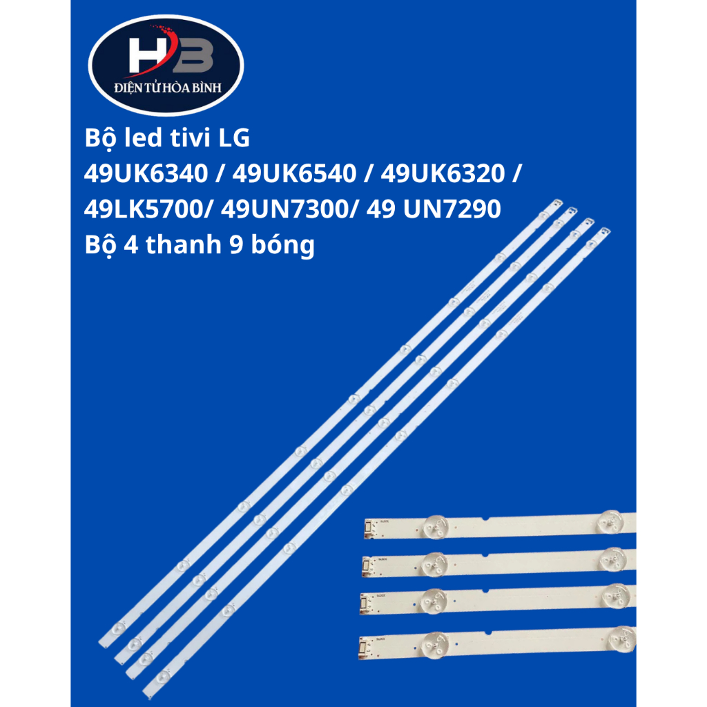 Bộ led tivi LG 49UK6340  49UK6540  49UK6320  49LK5700 49UN7300 49UN7290 (BỘ 4 THANH 9 BÓNG)