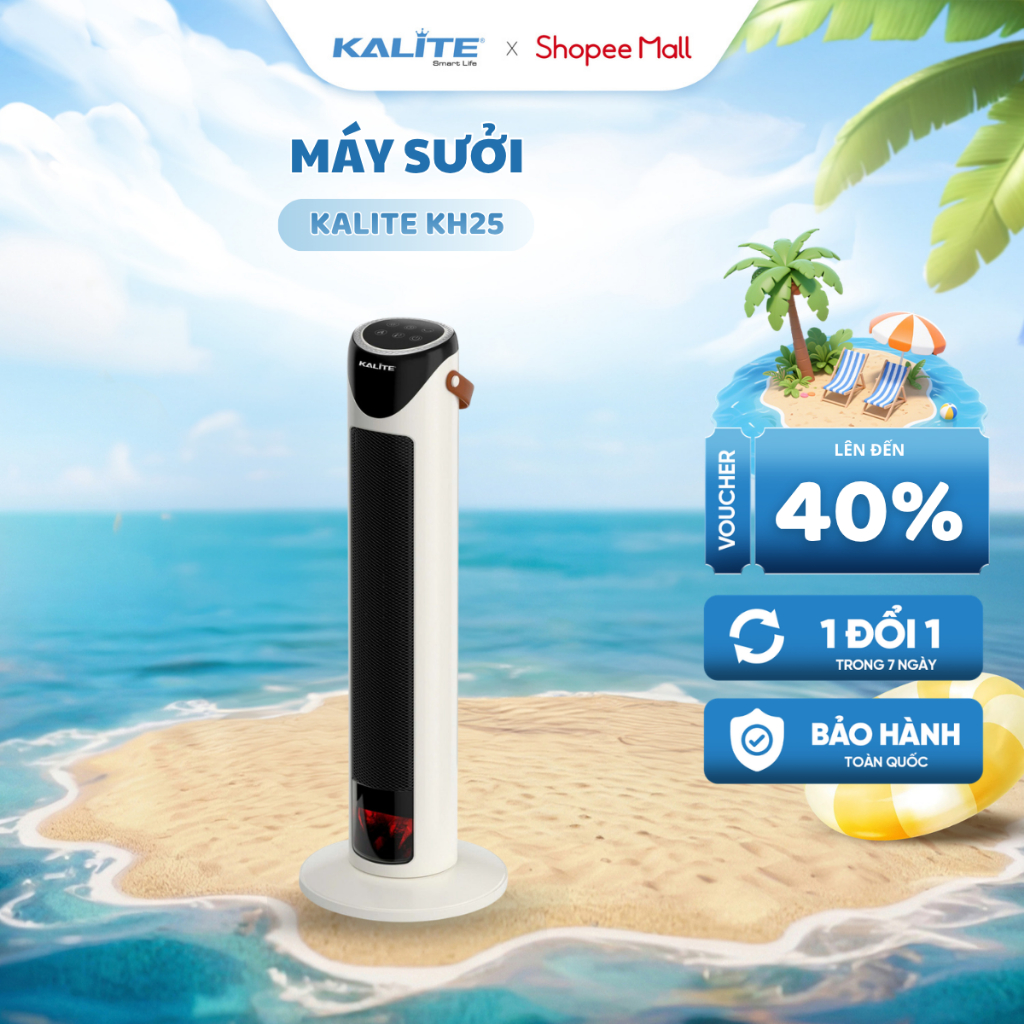 (Võ Hà Linh x Kalite) Máy sưởi Kalite KH25 2000W, sưởi gốm PTC làm ấm nhanh