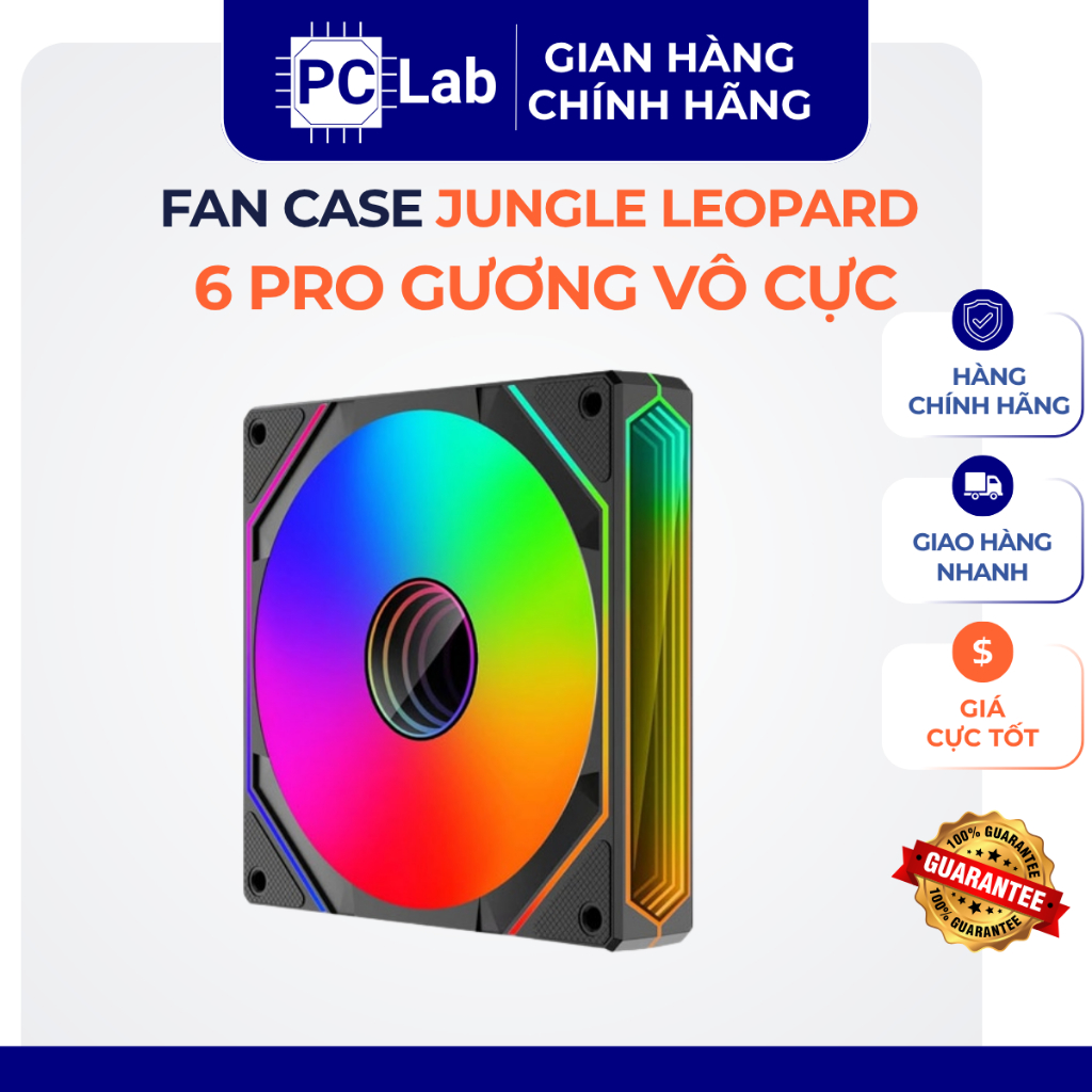 Quạt Tản Nhiệt, Fan Case Jungle Leopard 6 PRO Gương vô cực  - Gắn Hub ARGB