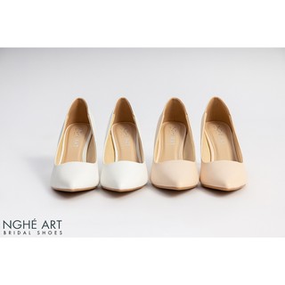 Giày cưới Nghé Art basic bít mũi gót nhọn 189-8p-da