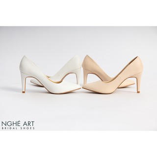 Giày cưới Nghé Art basic bít mũi gót nhọn 189-8p-da
