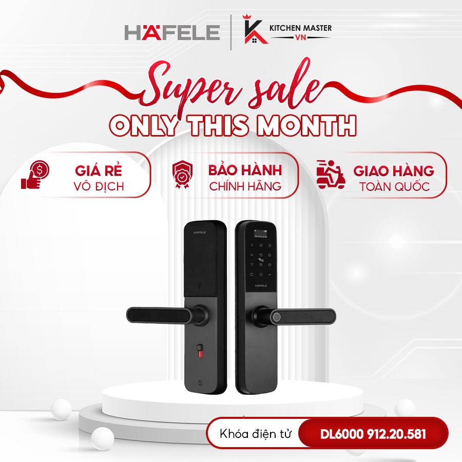 Khóa điện tử Hafele DL6000 912.20.581 bảo hành 2 năm