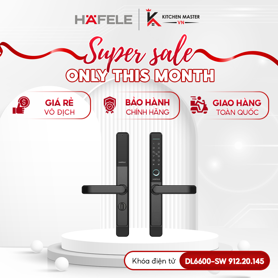 Khóa điện tử Hafele DL6600-SW 912.20.145 bảo hành 2 năm