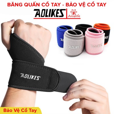Đai Bảo Vệ Cổ Tay, Đai Nẹp Khớp Cổ Tay Tập Gym, Tập Thể Thao, Băng Quấn Bảo Vệ Cổ Tay Aolikes AL7937