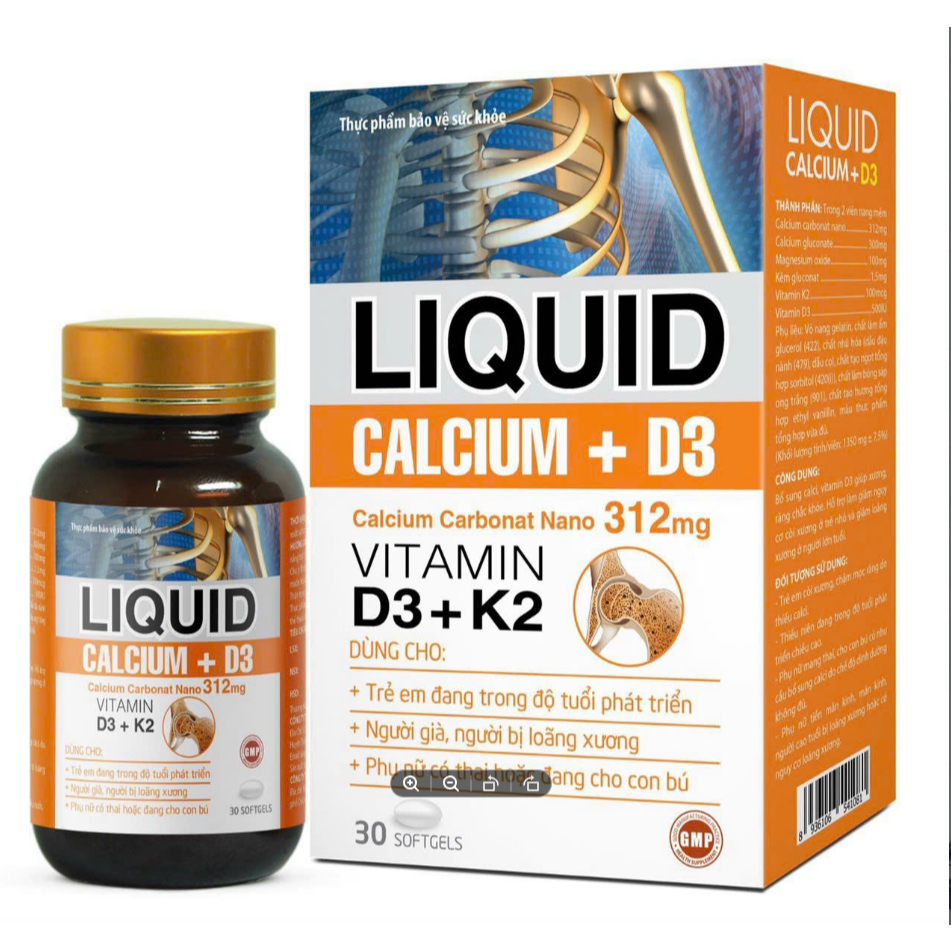 Liquid Calcium D3 Nano Calcium BỔ SUNG CANXI, chống còi xương, loãng xương phát triển chiều cao noi