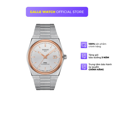 Đồng hồ cơ Nam TISSOT T-Classic PRX Powermatic 80 T137.407.21.031.00 mặt kính Sapphire chống xước, dây thép
