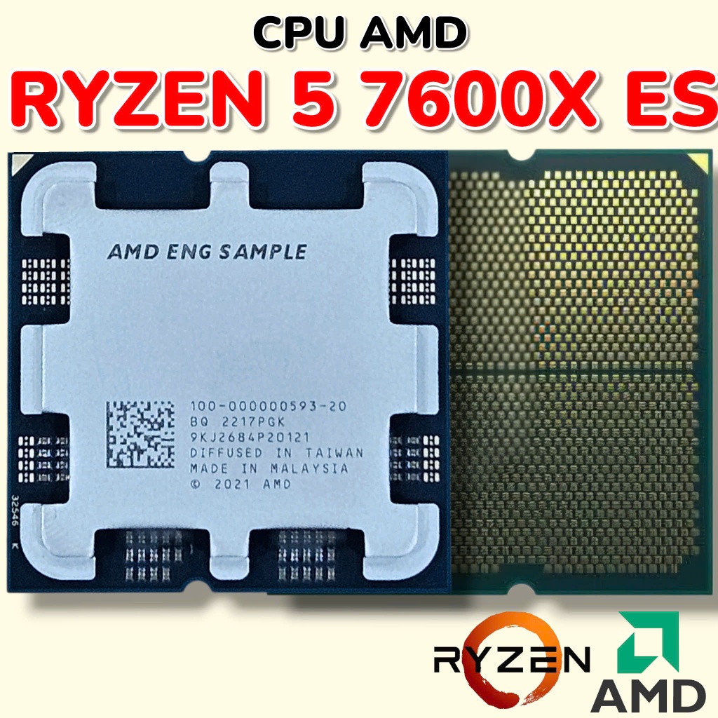 CPU AMD RYZEN 5 7600X - Rẻ Nhất Sàn - ES - Mạnh hơn i5 12600 - New Tray - BH 12Th