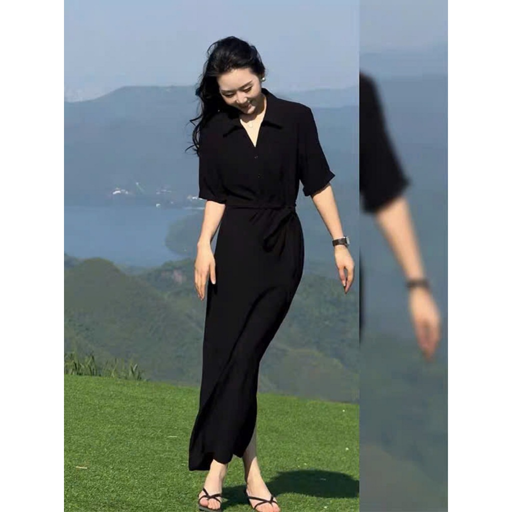 Đầm Bigsize Tú Mỡ Đầm Bigsize Nữ Thiết Kế Kiểu Sơ Mi,Trẻ Trung Đi Làm Dạo Phố Đủ Size 45-80kg DA0461