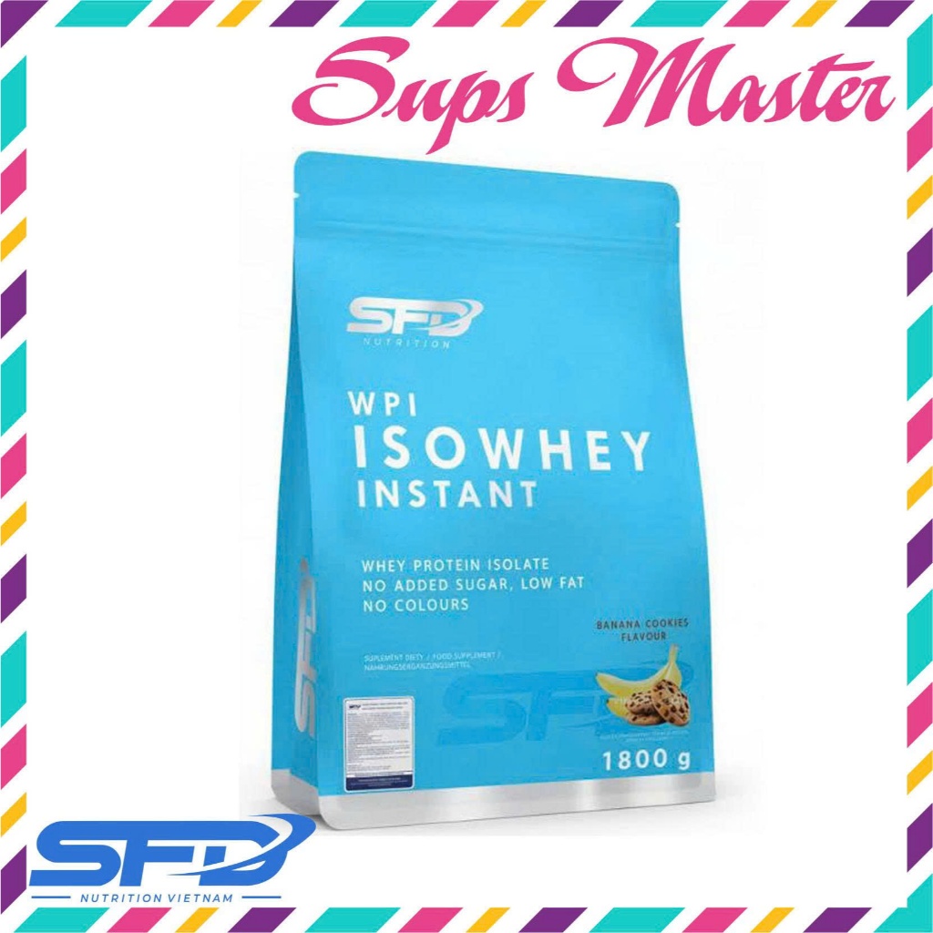Whey Isolate SFD ISO WPI 1.8kg – Tăng Cơ & Phục Hồi Nhanh, Vị White Chocolate