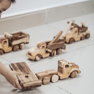 Xe Đầu Kéo Đồ Chơi Gỗ Chàng Trai Gỗ