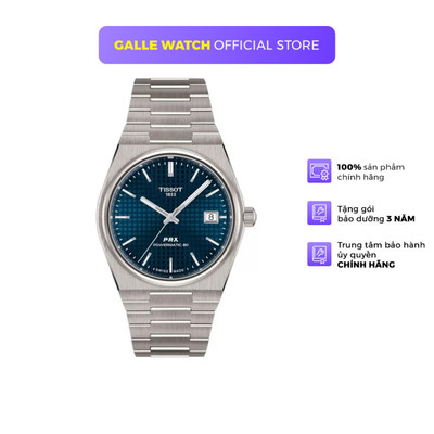 Đồng hồ cơ Nam TISSOT T-Classic PRX Powermatic 80 T137.807.44.041.00 mặt kính Sapphire, dây thép