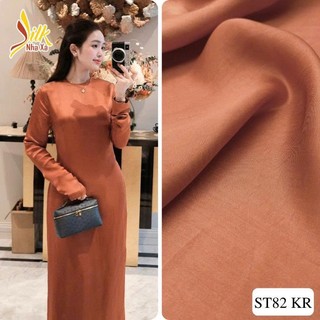 Lụa satin may áo dài Nhaxasilk - màu cam đất  – ST82 KR
