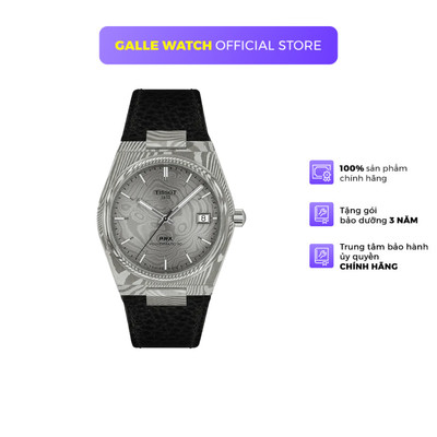 Đồng hồ cơ Nam TISSOT T-Classic PRX Damascus  Powermatic 80 T137.807.96.081.00 mặt kính Sapphire, dây da cao cấp