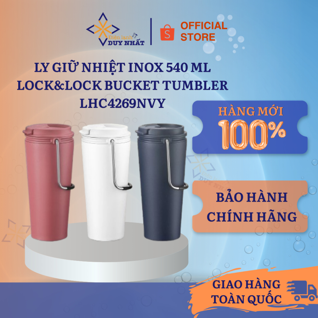 Ly giữ nhiệt inox 540 ml Lock&Lock Bucket Tumbler LHC4269NVY| LHC4269WHT | LHC4269DPIK