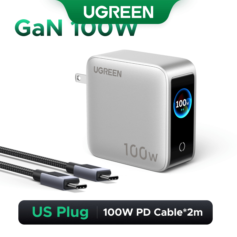 Củ sạc nhanh UGREEN Nexode 100W 5 cổng 4C1A X773, màn led, kèm  hỗ trợ PD PPS QC cho Iphone / Samsung / Máy tính / Ipad | BigBuy360 - bigbuy360.vn