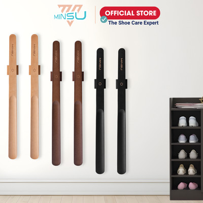 Cây Đón Gót Giày MINSU Shoehorn M2462 Gỗ Sồi Cao Cấp, Có Nam Châm Gắn Tường/Tủ, Xỏ Giày Nhanh, Bền Chắc, Dành Cho Nam Nữ