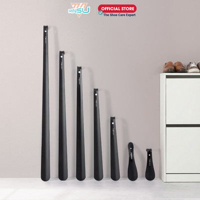 Cây Đón Gót Giày MINSU Shoehorn M2435 Inox Màu Đen, Xỏ Giày Nhanh, Chống Cong Vênh, Bền Đẹp, Dùng Hàng Ngày Cho Nam Nữ.