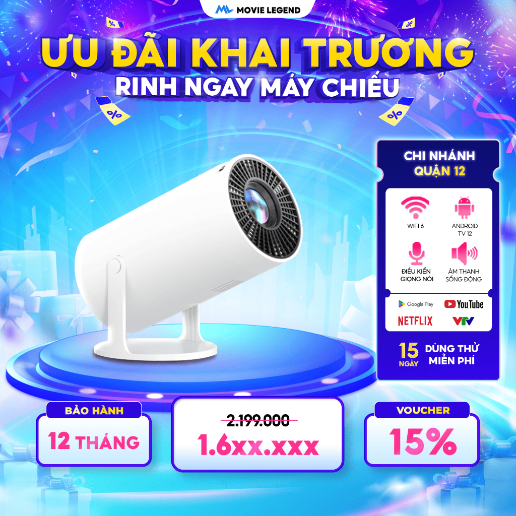 [ HOT 2026 ] Máy Chiếu S6 - Máy Chiếu Movie Legend - Hỗ Trợ Full HD
