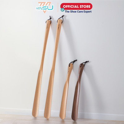 Cây Đón Gót Giày MINSU Shoehorn M2466 Đầu Tròn, Xỏ Giày Nhanh, Hạn Chế Gãy Gót, Gỗ Cao Cấp Bền Đẹp, Dành Cho Nam Nữ.