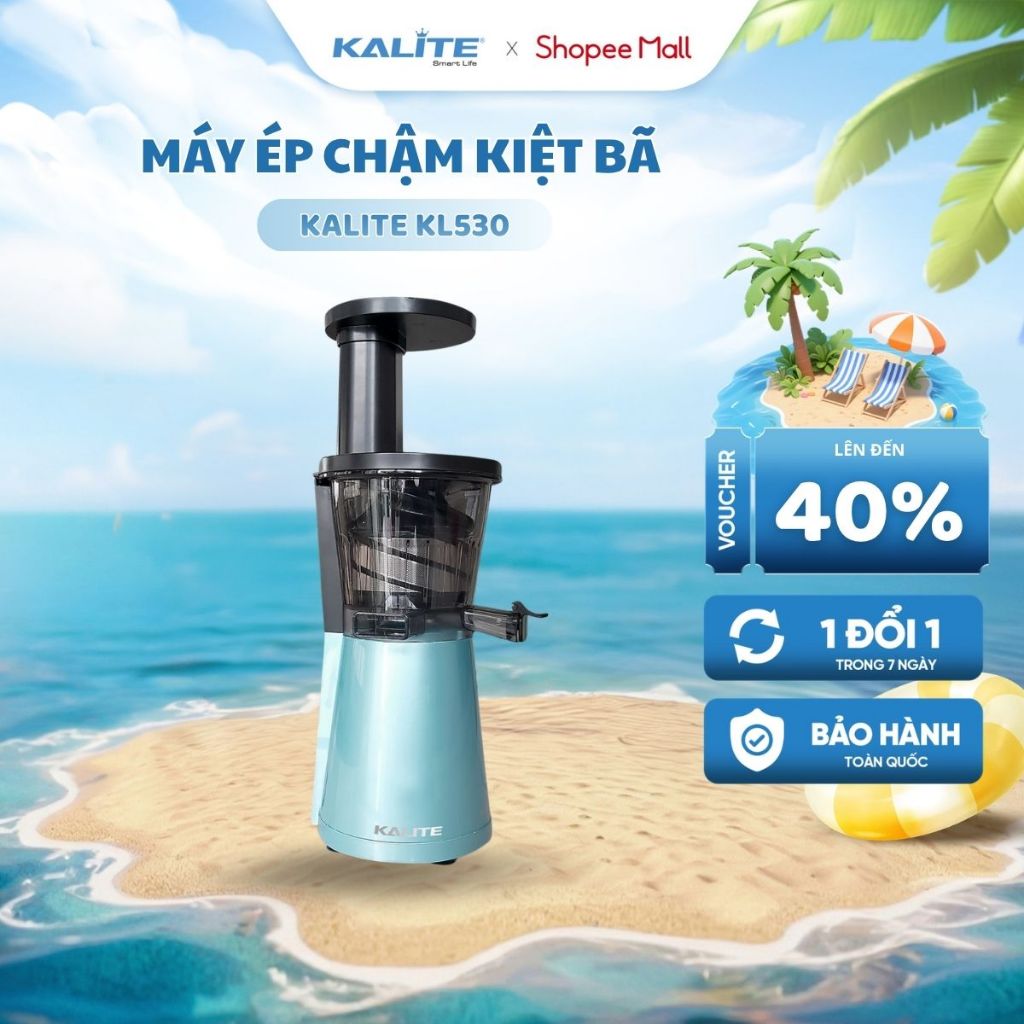 Máy Ép Chậm KALITE KL530 200W - Giữ Trọn 98% Vitamin - Máy Ép Trái Cây Rau Củ Kiệt Bã An Toàn