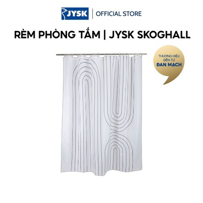 Rèm phòng tắm | JYSK SKOGHALL | polyester | trắng | R180xD200cm