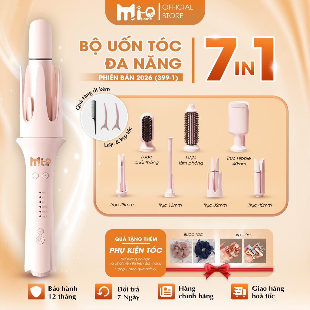 Máy Tạo Kiểu Tóc Đa Năng Mi-Ohome 399-1| Máy Uốn Duỗi Tóc 7 Đầu Thay Thế | Sấy, Uốn, Làm Xoăn Tại Nh