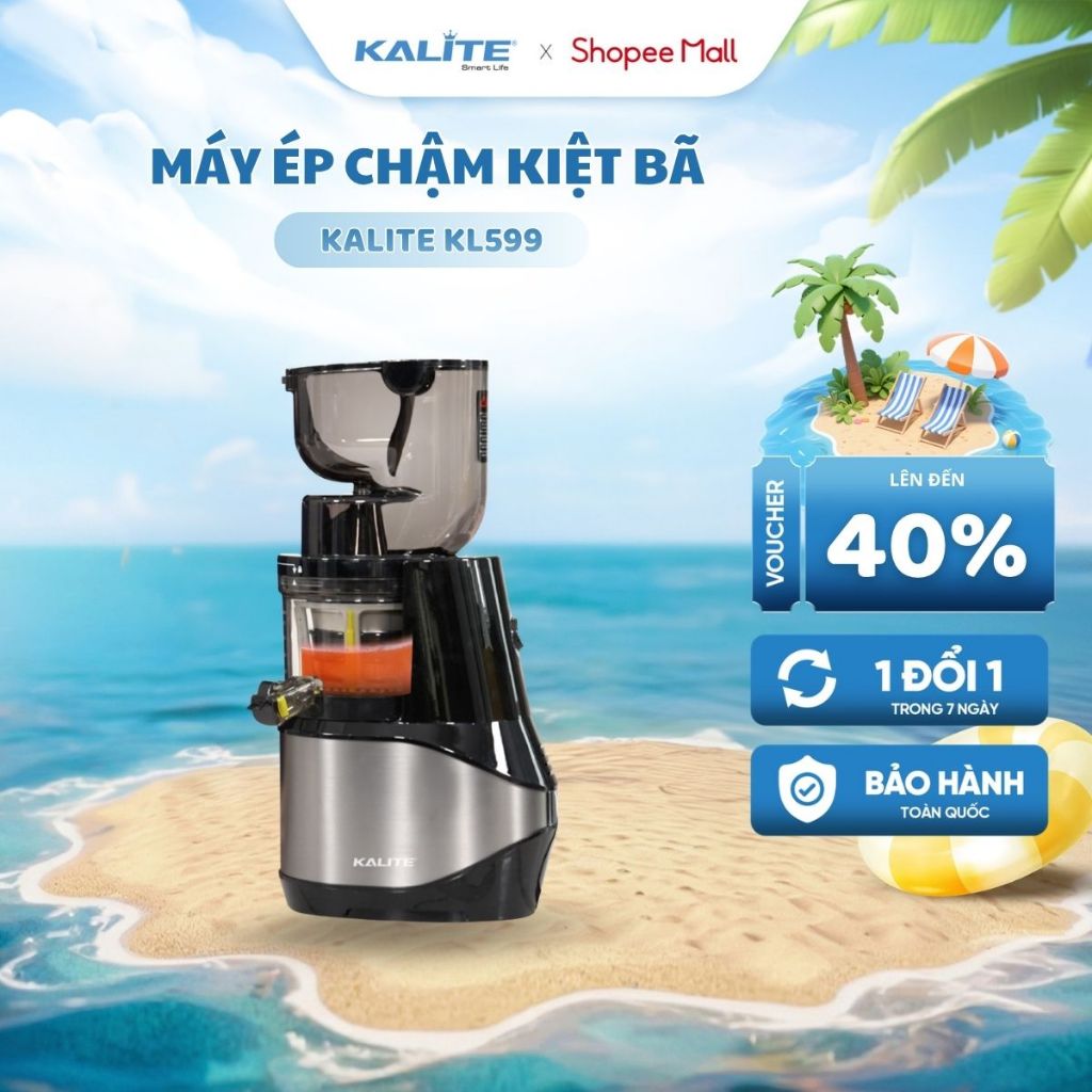 Máy Ép Chậm KALITE KL599 400W - Máy Ép Trái Cây Kiệt Bã Rau Củ Quả + Kem Tươi [Made in Thái Lan]