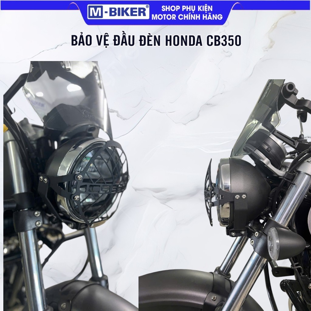 MBIKER | Bảo Vệ Đèn Honda CB350 H'ness, Lưới Bảo Vệ Đèn Pha CB350 Hness, Ốp Bảo Vệ Đèn Honda CB350