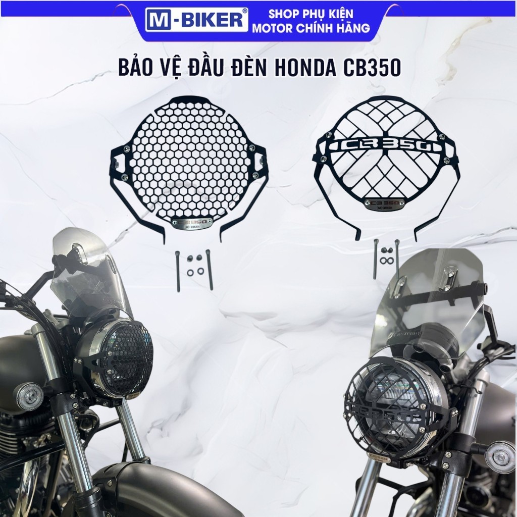 Bảo Vệ Đèn Honda CB350 H'ness – Che Đèn CB350 Hness, Lưới Bảo Vệ Đèn CB350 Hness