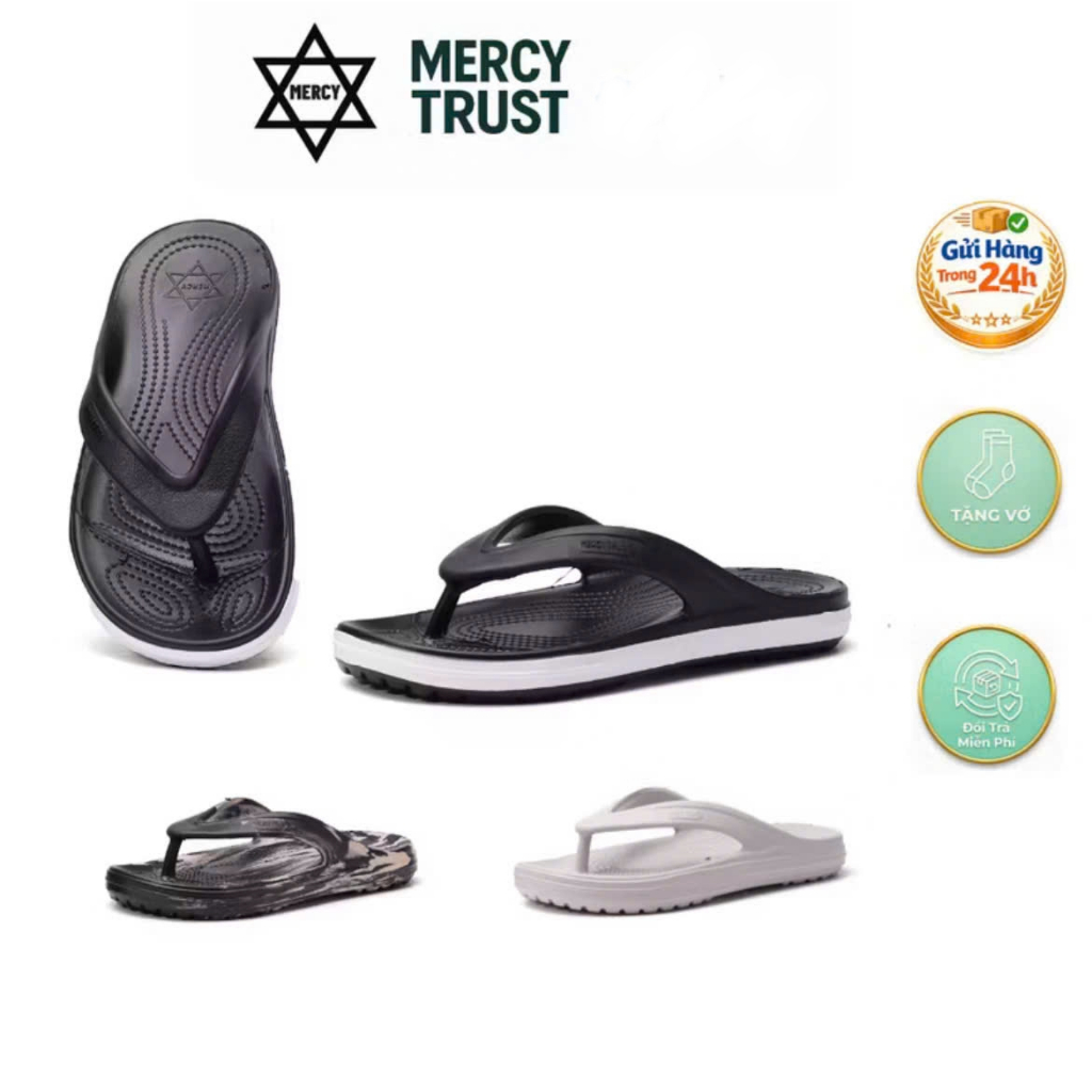 Dép Kẹp Đế Massage MERCY TRUST MC35 Marble -Dép Xỏ Ngón Nerdy Nam Nữ Đúc Nguyên Khối Họa Tiết Loang,