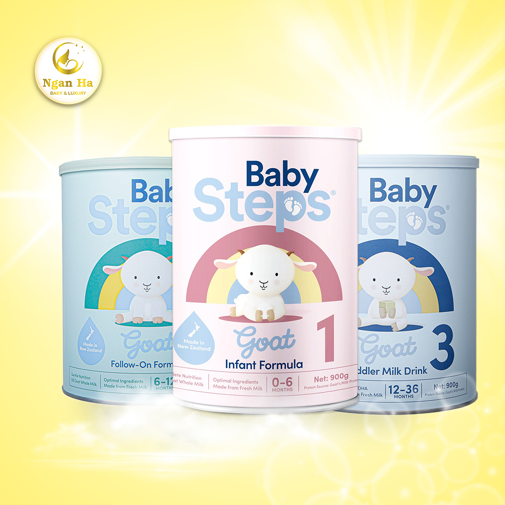 Sữa Dê Nguyên Kem Baby Steps, Sữa Dê Công Thức New Zealand Cho Bé - Ngân Hà Baby & Luxury